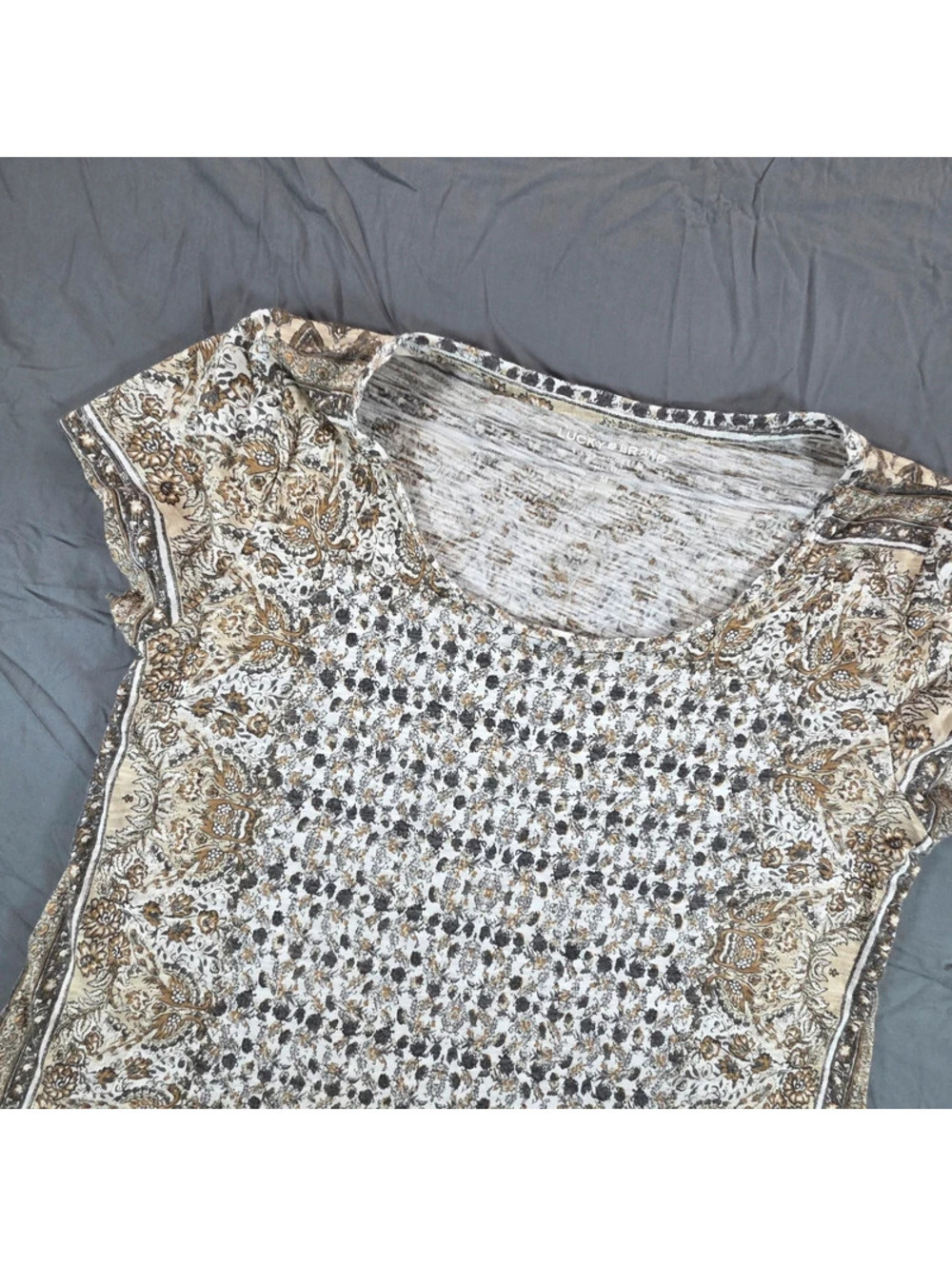 Lucky Brand "Persian Carpet" print tee
